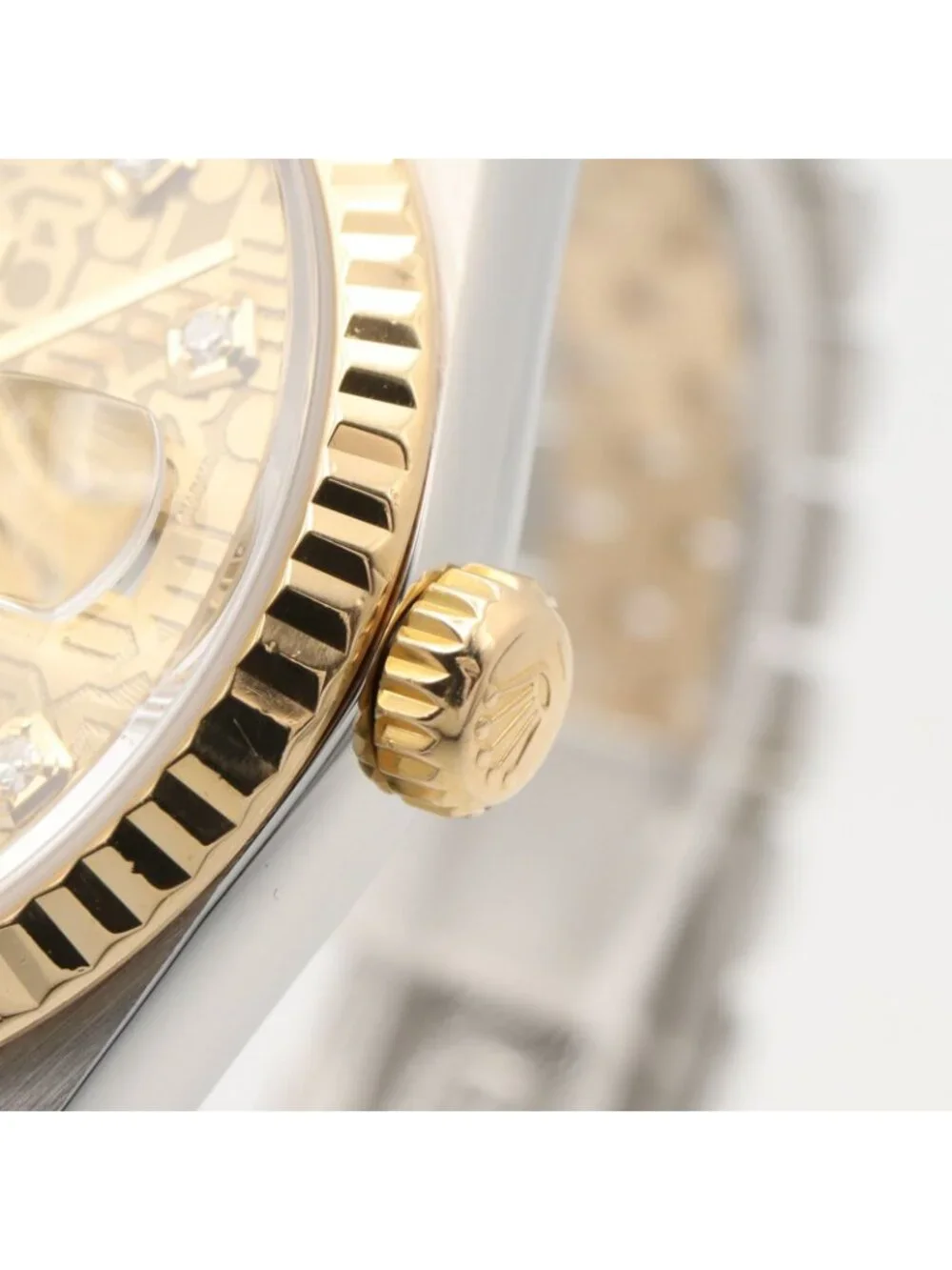 Rolex Watch Datejust Diamond D Number CH NP 18k Stainless Steel